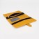 Women's wallet on the button, yellow color