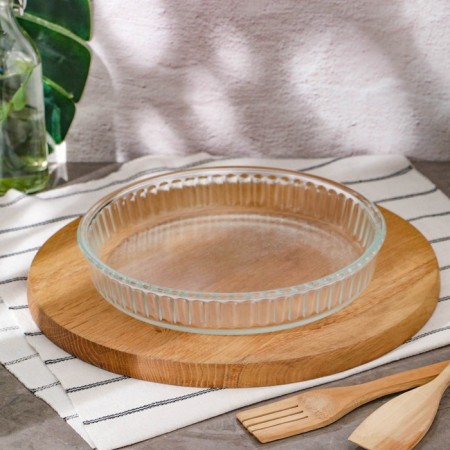 Zarina baking, glass, 1500 ml, d = 26 cm, h = 4.5 cm