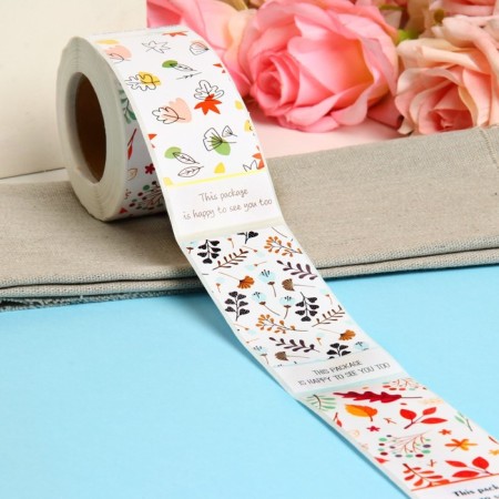 Stickers in the roll "Flower mood", 200 pcs, 4 x 10 cm