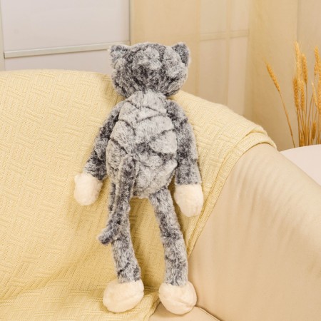 Soft toy "cat", 50 cm, gray color-2