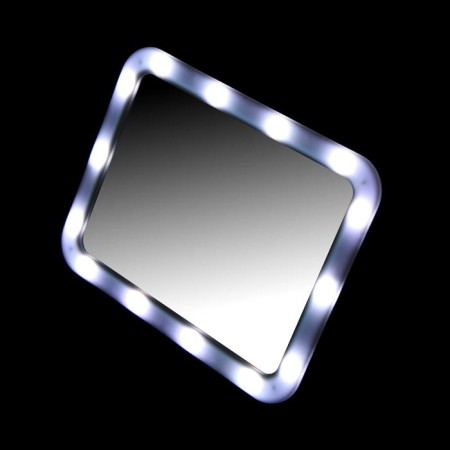 Luazon KZ-01 mirror, backlight, desktop, 14 diodes, 4haa (not included), white