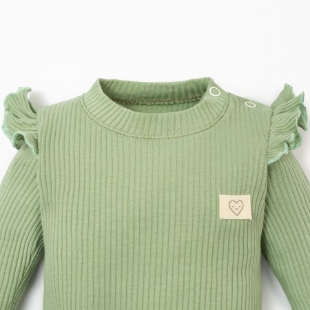 Костюм: джемпер и леггинсы Крошка, Я BASIC LINE, рост 80-86 см, зелёный-3