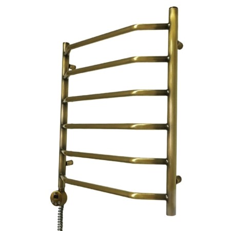 Domoterm electric heated towel rail "Laura", 500 x 800 mm, 6 crossbars, left, bronze-1