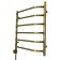 Domoterm electric heated towel rail "Laura", 500 x 800 mm, 6 crossbars, left, bronze