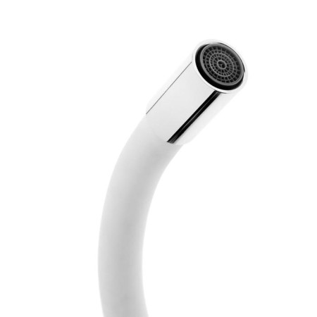 ROEGEN RC014W kitchen mixer, single -leaf, flexible surge, zinc, white, chrome-2
