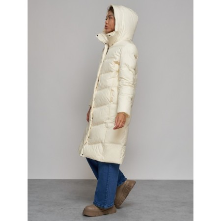 Coat insulated winter female, size 42, light-beige color-8