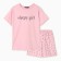 Female home set (T -shirt/shorts), powder color, size 50