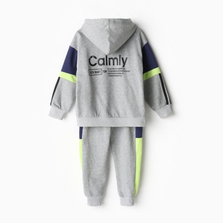 Children's costume (sweatshirt/pants), gray color, height 86-92cm-6