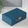 Casket to the leatherette for jewelry "Queen" blue 18x27x9 cm