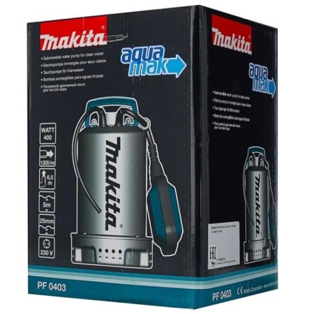 Drainage pump Makita PF0403, 400 W, rise 6.5 m, 120 l/min, cable 10 m-4