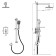 The shower system Rush Thira TR3635-41BLACK, one-leaf, tropical shower, watering can