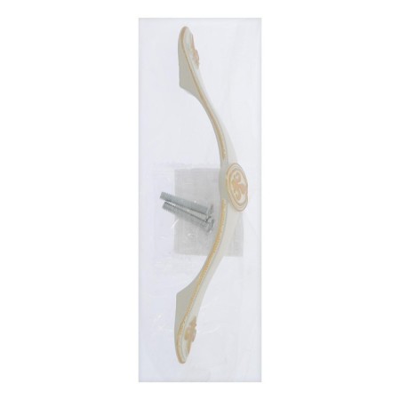 Light handle, m/o 96 mm, white with gold-4