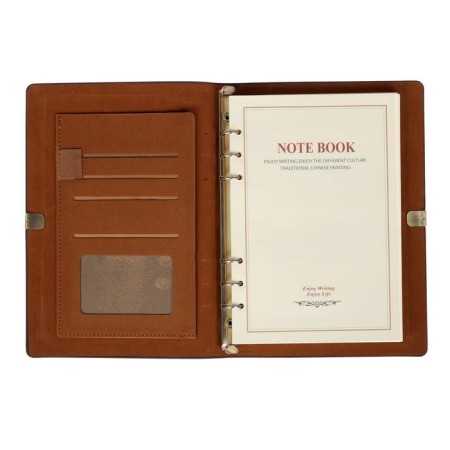 Organizer on the rings "Style" A5, 90 sheets in the ruler, on the elastic band, the cover of light, mix-3