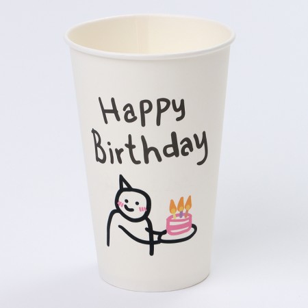 A one -time paper glass "Happy Birthday" man 400 ml-1