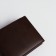 Male purse without fastening, department for cards, coins, brown color