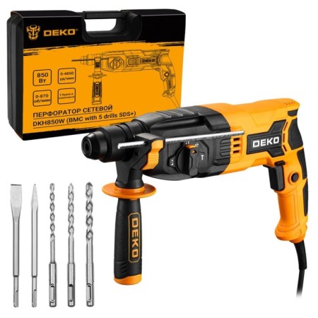 DEKO DKH850W perforator, 850 W, 3 modes, 4800 beats/min, 1300 rpm, 3 j.