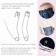 Drilling engines, curved, 54 mm, 10 pcs, silver color