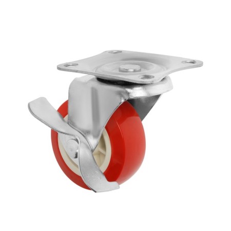 Furniture wheel, d = 65 mm, on the site, with a latch, 4 pcs TMP-1