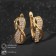 Earrings with rhinestones "Magic" Infinity, white color in gold