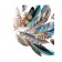 A set of napkins for setting the table "Decorative feathers", rectangular, size 32x46 cm, 4 pcs