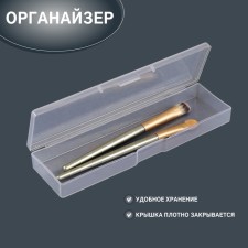 Organizer for storage, with a lid, 16.5 × 4.5 × 2.2 cm, the color is transparent