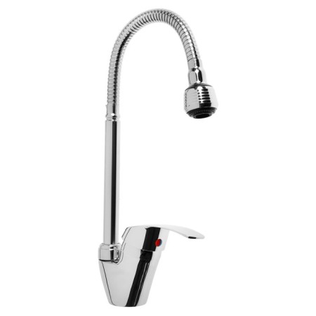 Kitchen mixer Zein Z3498, flexible surge, dual -mode aerator, brass, chrome-3