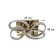 Causteen with FDD "Mons" 4XLED 190W 3000-6000k gold 83x56x15 cm