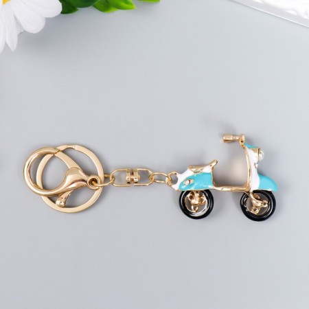 Browler Metal with carbine, enamel, rhinestones "Blue moped"-1