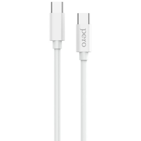 PERO DC-08 PD, Type-C cable-Type-C, 3 A, 20 W, 1 m, fast charging, white