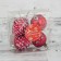 Decoration Christmas tree "bump with hoarfrost" (set 4 pcs) 5x4 cm red