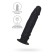 Anal phallimitator A-Toys Arkn, silicone, black color, 14 cm