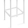 Har lobe metal stool/eco -leather, white/white 35x35x65 cm