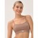 Female top on thin adjustable straps Mirey, size 46, brown color