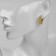 Earrings Metal "Chord" stripes, color gold