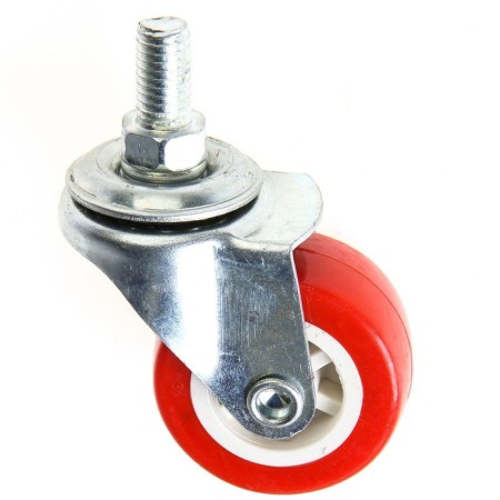Furniture wheel, d = 38 mm, with a foot M8, red