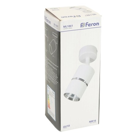 The lamp wall-flowing Feron ML1861, IP20, GU10, 35 W, 55x55x165 mm, white/chrome color-9