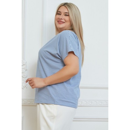 Female T -shirt, size 58, blue color-3