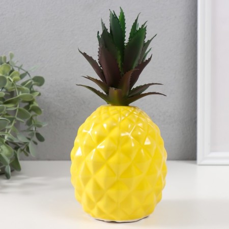 Souvenir ceramics "Yellow pineapple" 10x10x22 cm-2