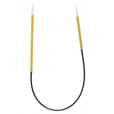 Knitting needles asymmetric aluminum circular zing Knitpro, 25 cm/2.25 mm 47051
