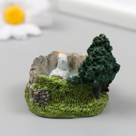 Figure for Florarium Polystone "Swimming Duck" 5x5x4 cm-3