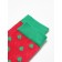 Men's socks "Small green Christmas trees", red color, rr 39-44