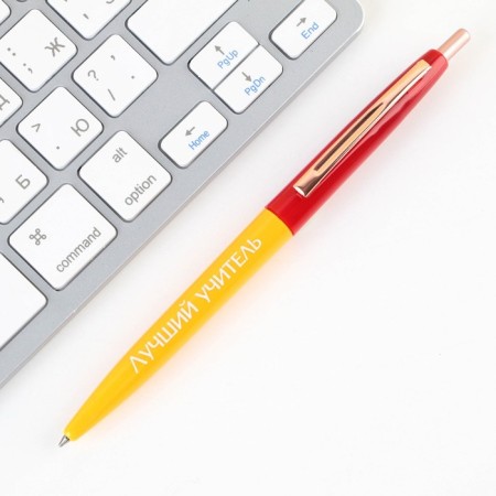 Automatic plastic pen "Best teacher", blue paste, 0.7 mm-2