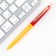 Automatic plastic pen "Best teacher", blue paste, 0.7 mm