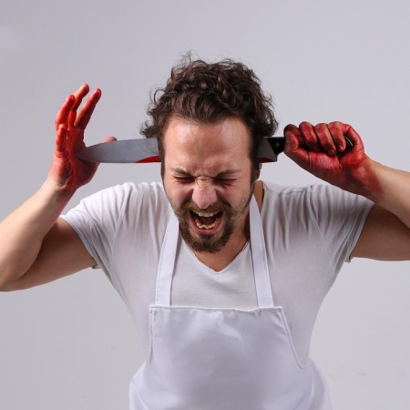 Carnival set "Butcher", apron, rim knife-1