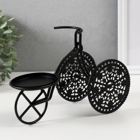Summary metal on1 candle "Three -haired bicycle" d = 8 cm black 23x11.5x16 cm-3