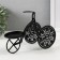 Summary metal on1 candle "Three -haired bicycle" d = 8 cm black 23x11.5x16 cm