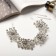 Hair accessory "Zara" Flowers, 23x3.5 cm, silver