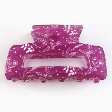 Hair crab, hairpins "stylish", bright pink, 7 x 3 x 3.5 cm-1