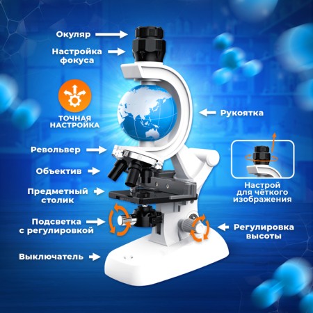 Microscope, with a planet and a phone holder-3