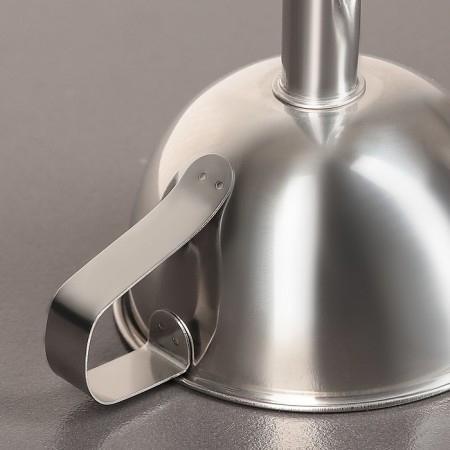 Stainless steel funnel, d = 11 cm, with a handle-2